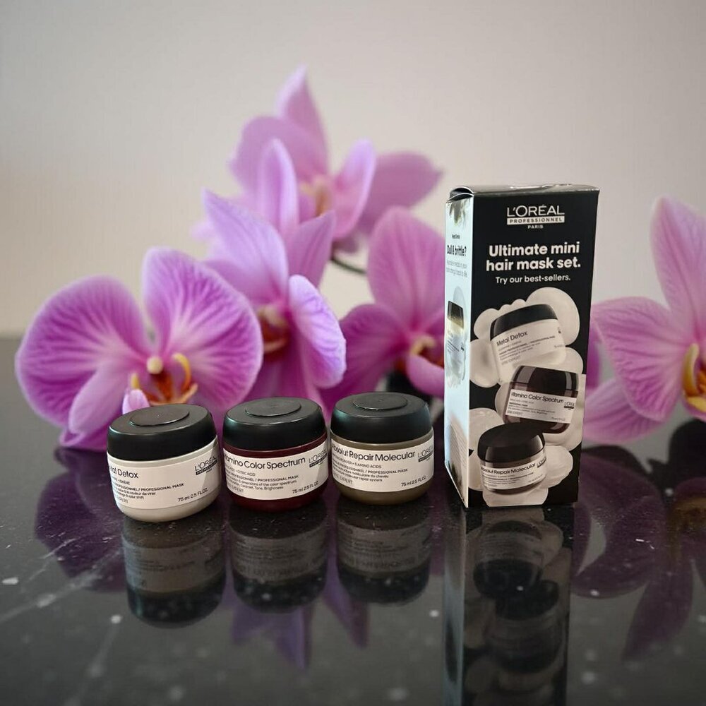 L’Oréal Ultimate Mini Hair Mask Set Molecular, Detox & Vitamin 2.5 oz
